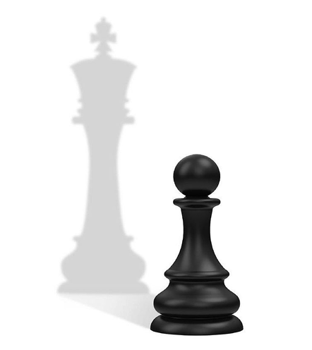 Chess Piece with King Shadow